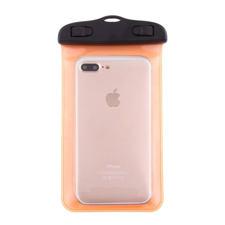 HAWEEL Transparent Universal Waterproof Bag with Lanyard for iPhone, Galaxy, Huawei, Xiaomi, LG, HTC and Other Smart Phones(Orange) - More iPhone Cases by HAWEEL | Online Shopping South Africa | PMC Jewellery | Buy Now Pay Later Mobicred