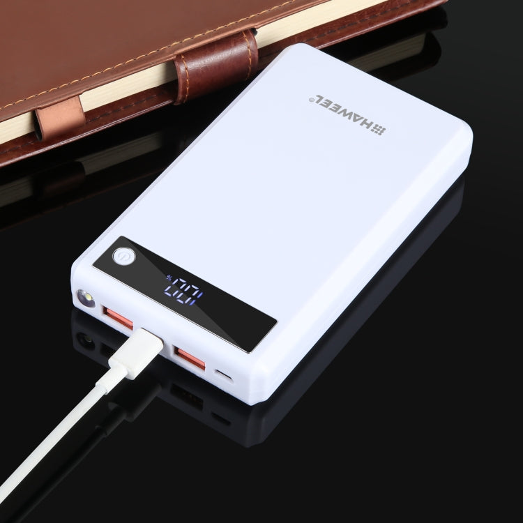 HAWEEL DIY 6 x 18650 Battery 24W Fast Charge Power Bank Box Case with Display, Not Include Battery (White) - Power Bank Box by HAWEEL | Online Shopping South Africa | PMC Jewellery | Buy Now Pay Later Mobicred