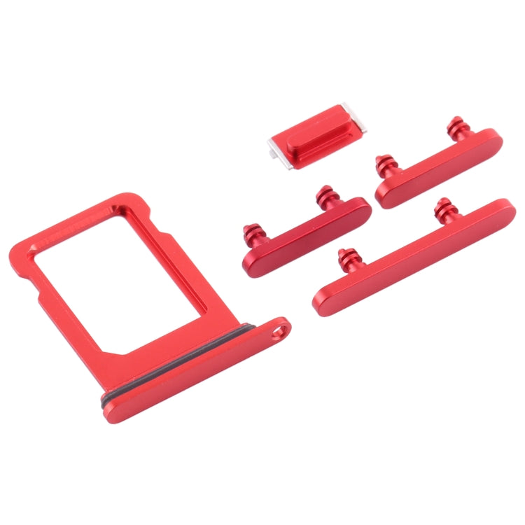 SIM Card Tray + Side Keys for iPhone 12 Mini(Red) - Metal Parts by PMC Jewellery | Online Shopping South Africa | PMC Jewellery | Buy Now Pay Later Mobicred