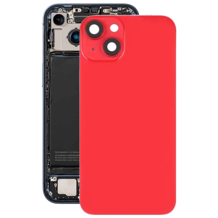 For iPhone 14 Glass Battery Back Cover with Flash Bracket + Wireless Charging Module(Red) - Back Cover by PMC Jewellery | Online Shopping South Africa | PMC Jewellery | Buy Now Pay Later Mobicred