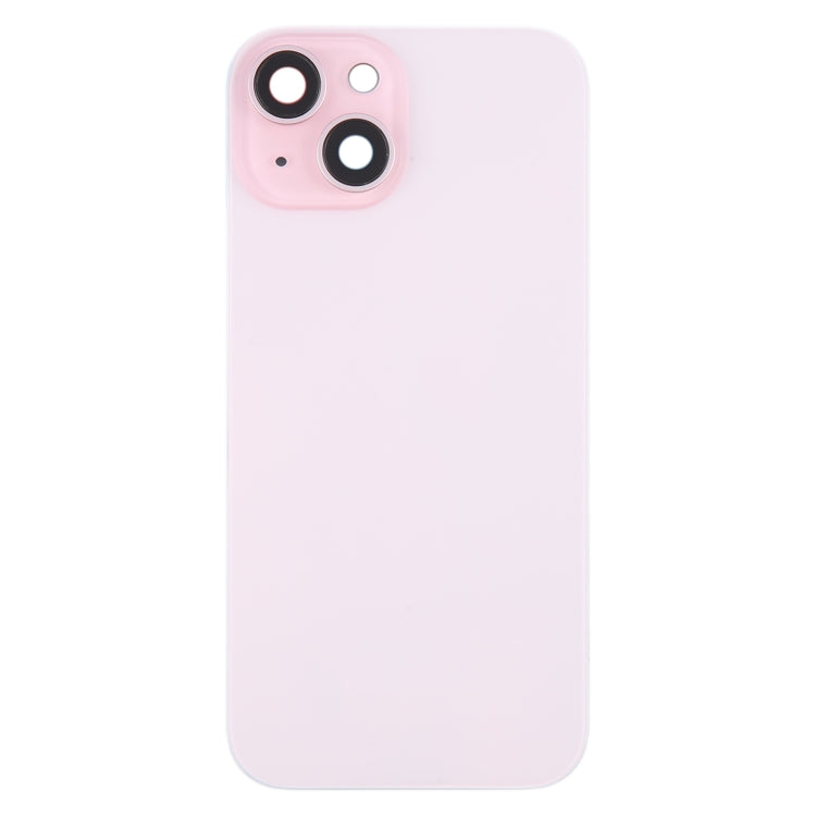 For iPhone 15 Battery Back Cover with Camera Lens Cover + MagSafe Magnet(Pink) - Back Cover by PMC Jewellery | Online Shopping South Africa | PMC Jewellery | Buy Now Pay Later Mobicred