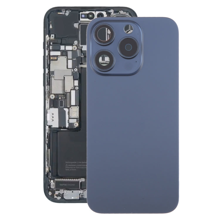 For iPhone 15 Pro Battery Back Cover with Camera Lens Cover + MagSafe Magnet(Blue) - Back Cover by PMC Jewellery | Online Shopping South Africa | PMC Jewellery | Buy Now Pay Later Mobicred