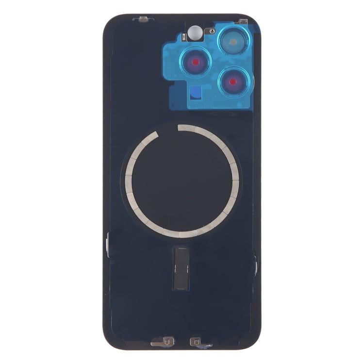 For iPhone 15 Pro Max Battery Back Cover with Camera Lens Cover + MagSafe Magnet(Blue) - Back Cover by PMC Jewellery | Online Shopping South Africa | PMC Jewellery | Buy Now Pay Later Mobicred