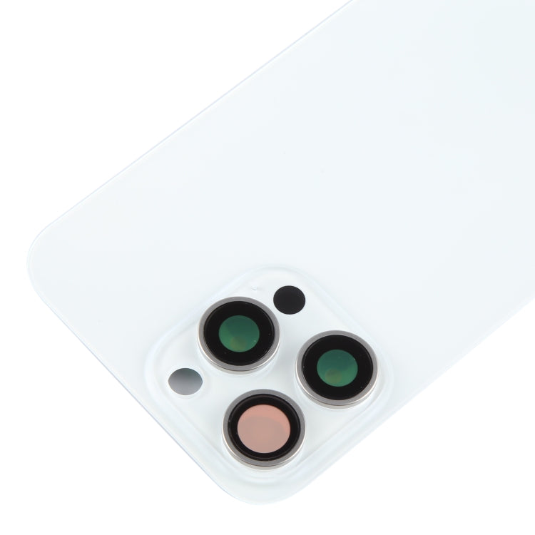 For iPhone 15 Pro Max Battery Back Cover with Camera Lens Cover + MagSafe Magnet(White) - Back Cover by PMC Jewellery | Online Shopping South Africa | PMC Jewellery | Buy Now Pay Later Mobicred