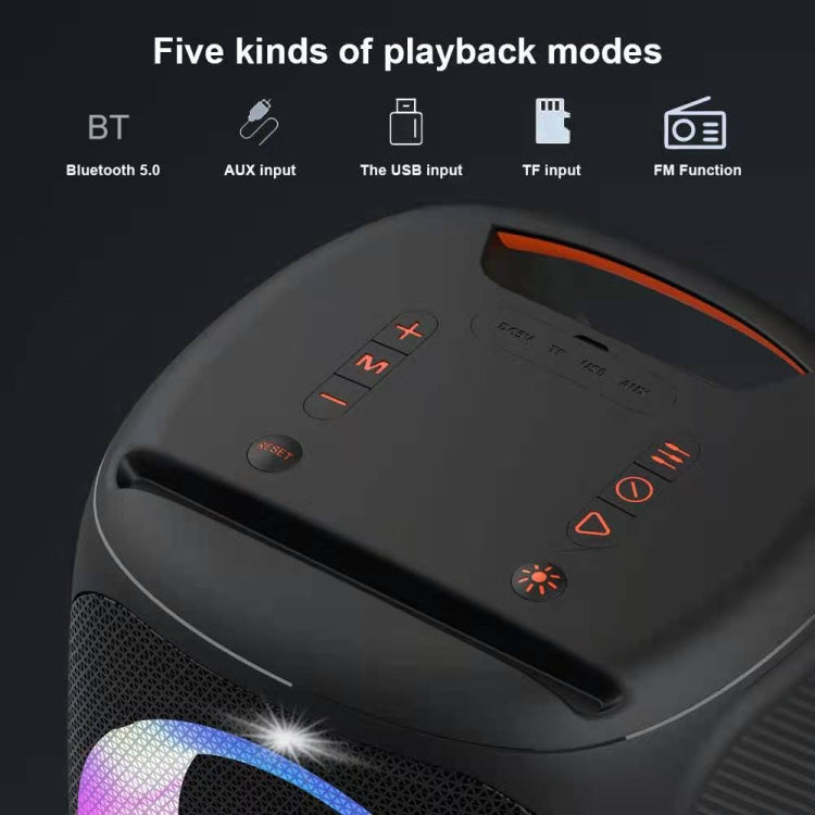 HOPESTAR Party100 Bluetooth 5.0 Portable Waterproof Wireless Bluetooth Speaker with Mobile Charging Function (Black) - Desktop Speaker by HOPESTAR | Online Shopping South Africa | PMC Jewellery | Buy Now Pay Later Mobicred