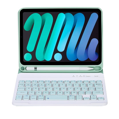 C06B Ultra-thin Candy Colors Bluetooth Keyboard Tablet Case for iPad mini 6, with Stand & Pen Slot (Green) - For iPad mini by PMC Jewellery | Online Shopping South Africa | PMC Jewellery | Buy Now Pay Later Mobicred