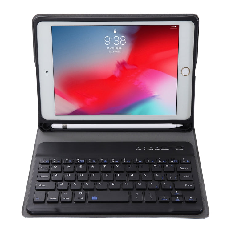 A05B Bluetooth 3.0 Ultra-thin ABS Detachable Bluetooth Keyboard Leather Tablet Case for iPad mini 5 / 4 / 3 / 2, with Holder(Dark Blue) - For iPad mini by PMC Jewellery | Online Shopping South Africa | PMC Jewellery | Buy Now Pay Later Mobicred