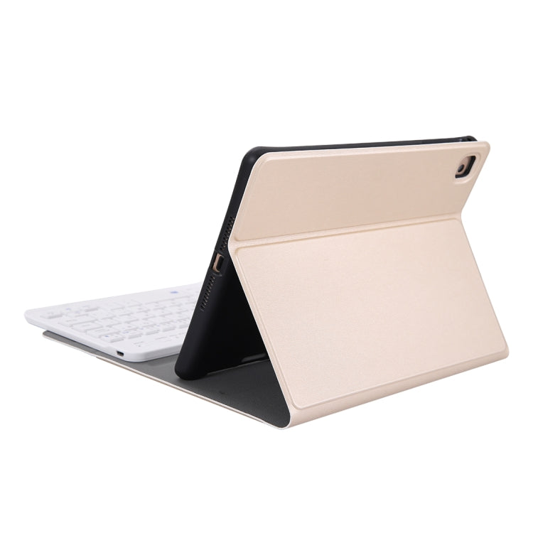 A05B Bluetooth 3.0 Ultra-thin ABS Detachable Bluetooth Keyboard Leather Tablet Case for iPad mini 5 / 4 / 3 / 2, with Holder(Gold) - For iPad mini by PMC Jewellery | Online Shopping South Africa | PMC Jewellery | Buy Now Pay Later Mobicred