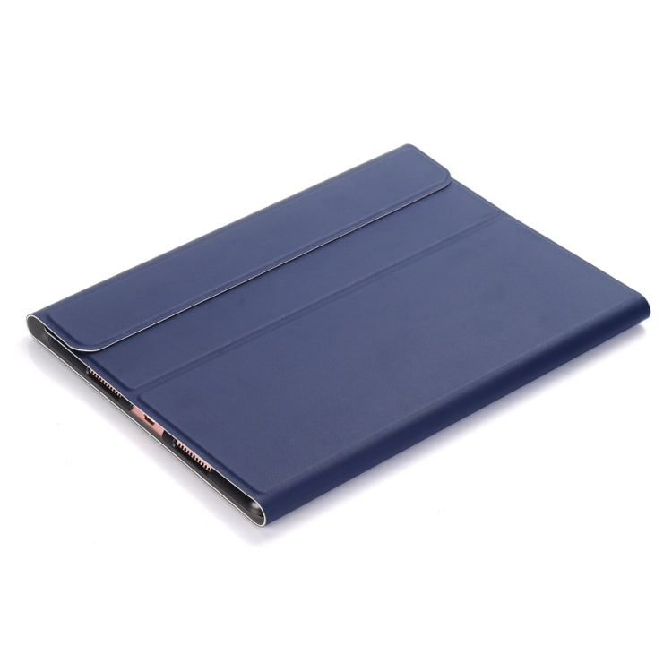 A09 Bluetooth 3.0 Ultra-thin ABS Detachable Bluetooth Keyboard Leather Tablet Case for iPad Air / Pro 10.5 inch (2019), with Holder (Dark Blue) - For iPad Pro by PMC Jewellery | Online Shopping South Africa | PMC Jewellery | Buy Now Pay Later Mobicred