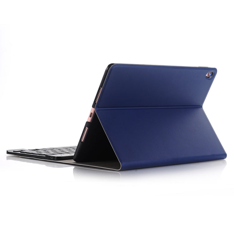 A09 Bluetooth 3.0 Ultra-thin ABS Detachable Bluetooth Keyboard Leather Tablet Case for iPad Air / Pro 10.5 inch (2019), with Holder (Dark Blue) - For iPad Pro by PMC Jewellery | Online Shopping South Africa | PMC Jewellery | Buy Now Pay Later Mobicred