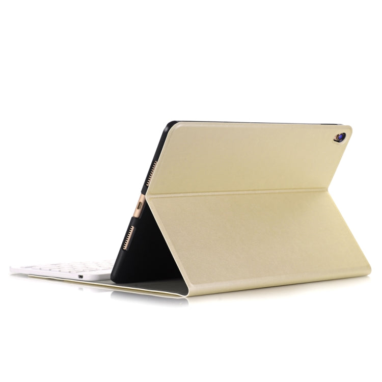 A09 Bluetooth 3.0 Ultra-thin ABS Detachable Bluetooth Keyboard Leather Tablet Case for iPad Air / Pro 10.5 inch (2019), with Holder (Gold) - For iPad Pro by PMC Jewellery | Online Shopping South Africa | PMC Jewellery | Buy Now Pay Later Mobicred