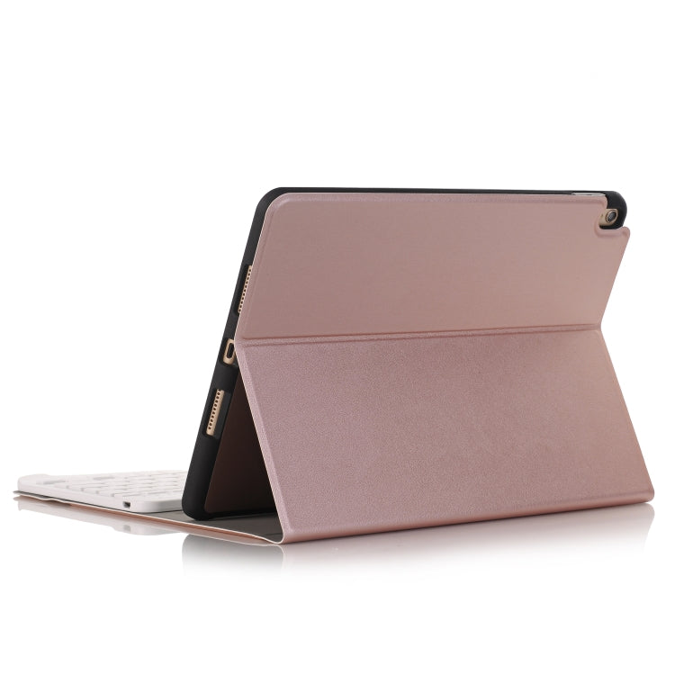 A09B Bluetooth 3.0 Ultra-thin ABS Detachable Bluetooth Keyboard Leather Tablet Case for iPad Air / Pro 10.5 inch (2019), with Pen Slot & Holder (Rose Gold) - For iPad Pro by PMC Jewellery | Online Shopping South Africa | PMC Jewellery | Buy Now Pay Later Mobicred