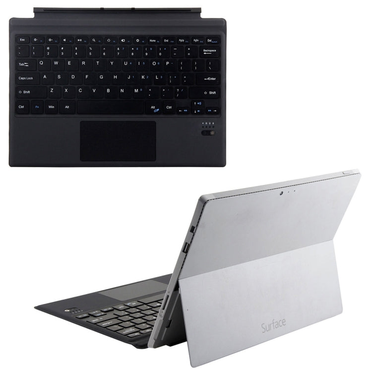 1089A Magnetic Charging Bluetooth V3.0 Keyboard + Microfiber Leather Tablet Case for Microsoft Surface Pro 3 / 4 / 5 / 6(Black) - Others Keyboard by PMC Jewellery | Online Shopping South Africa | PMC Jewellery