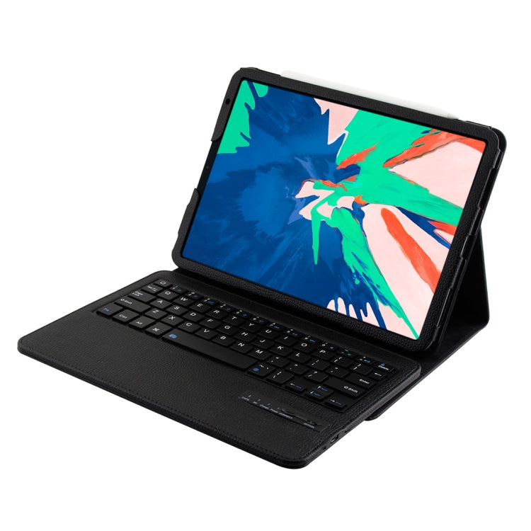 IP011 Detachable Bluetooth 3.0 ABS Keyboard + Litchi Texture Leather Tablet Case for iPad Pro 11 inch (2018), with Sleep Function (Black) - For iPad Pro by PMC Jewellery | Online Shopping South Africa | PMC Jewellery