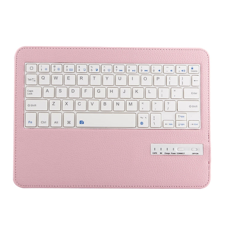 IP011 Detachable Bluetooth 3.0 ABS Keyboard + Litchi Texture Leather Tablet Case for iPad Pro 11 inch (2018), with Sleep Function (Pink) - For iPad Pro by PMC Jewellery | Online Shopping South Africa | PMC Jewellery