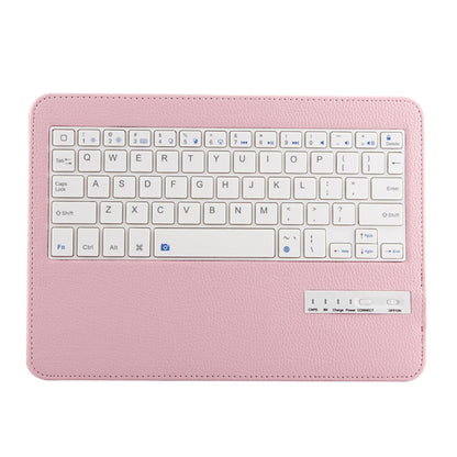 IP011 Detachable Bluetooth 3.0 ABS Keyboard + Litchi Texture Leather Tablet Case for iPad Pro 11 inch (2018), with Sleep Function (Pink) - For iPad Pro by PMC Jewellery | Online Shopping South Africa | PMC Jewellery