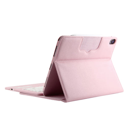 IP011 Detachable Bluetooth 3.0 ABS Keyboard + Litchi Texture Leather Tablet Case for iPad Pro 11 inch (2018), with Sleep Function (Pink) - For iPad Pro by PMC Jewellery | Online Shopping South Africa | PMC Jewellery