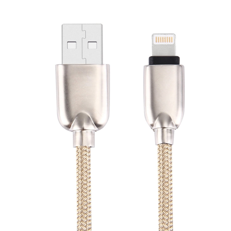 1m Woven 108 Copper Cores 8 Pin to USB Data Sync Charging Cable for iPhone, iPad(Gold) - Normal Style Cable by PMC Jewellery | Online Shopping South Africa | PMC Jewellery | Buy Now Pay Later Mobicred