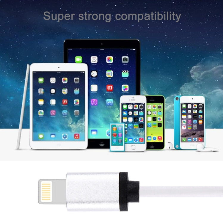 1m 3A 8 Pin to USB Data Sync Charging Cable for iPhone, iPad, Diameter: 4 cm(White) - Normal Style Cable by PMC Jewellery | Online Shopping South Africa | PMC Jewellery | Buy Now Pay Later Mobicred