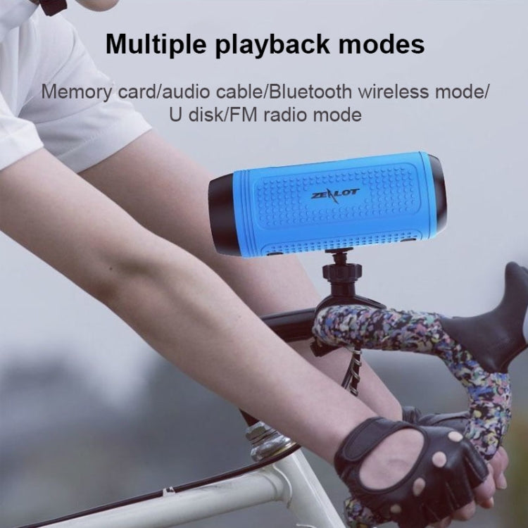 ZEALOT A1 Multifunctional Bass Wireless Bluetooth Speaker, Built-in Microphone, Support Bluetooth Call & AUX & TF Card & LED Lights (Blue) - Desktop Speaker by ZEALOT | Online Shopping South Africa | PMC Jewellery | Buy Now Pay Later Mobicred