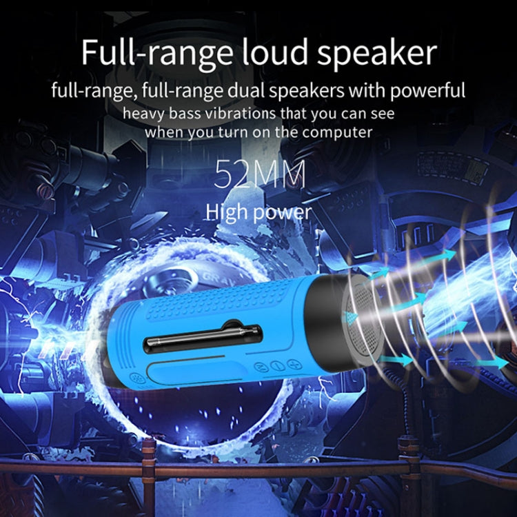 ZEALOT A2 Multifunctional Bass Wireless Bluetooth Speaker, Built-in Microphone, Support Bluetooth Call & AUX & TF Card & LED Lights (Blue) - Desktop Speaker by ZEALOT | Online Shopping South Africa | PMC Jewellery | Buy Now Pay Later Mobicred