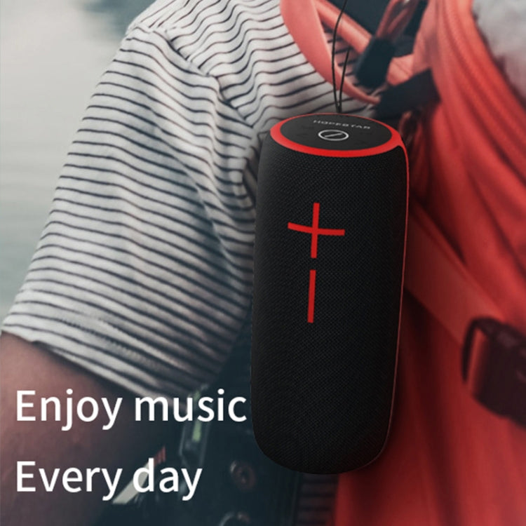 HOPESTAR P21 TWS Portable Outdoor Waterproof Woven Textured Bluetooth Speaker, Support Hands-free Call & U Disk & TF Card & 3.5mm AUX & FM (Grey) - Desktop Speaker by HOPESTAR | Online Shopping South Africa | PMC Jewellery | Buy Now Pay Later Mobicred