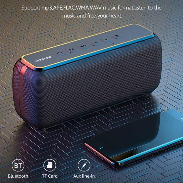 XDOBO X8 60W Wireless Bluetooth Speaker Outdoor Subwoofer Support TWS & TF Card (Blue) - Desktop Speaker by XDOBO | Online Shopping South Africa | PMC Jewellery