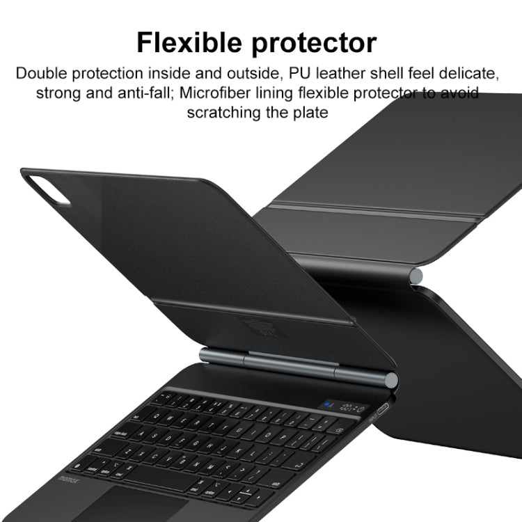 MOMAX KB3M MAG LINK Wireless Suspended Magnetic Keyboard Leather Case For iPad Pro 11 2022 / 2021 / 2020 / 2018 / Air 2022 / 2020 10.9 (Black) - For iPad Pro by MOMAX | Online Shopping South Africa | PMC Jewellery