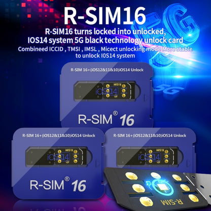 R-SIM 16 Turns Locked Into Unlocked iOS14 System Universal 5G Unlocking Card - Unlock SIM Card by PMC Jewellery | Online Shopping South Africa | PMC Jewellery | Buy Now Pay Later Mobicred