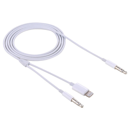 MH030 1m 2 in 1 8 Pin Male & 3.5mm Male to 3.5mm Male AUX Audio Cable For iPhone, iPad, Samsung, Huawei, Xiaomi, HTC - Video & Audio Cable by PMC Jewellery | Online Shopping South Africa | PMC Jewellery | Buy Now Pay Later Mobicred