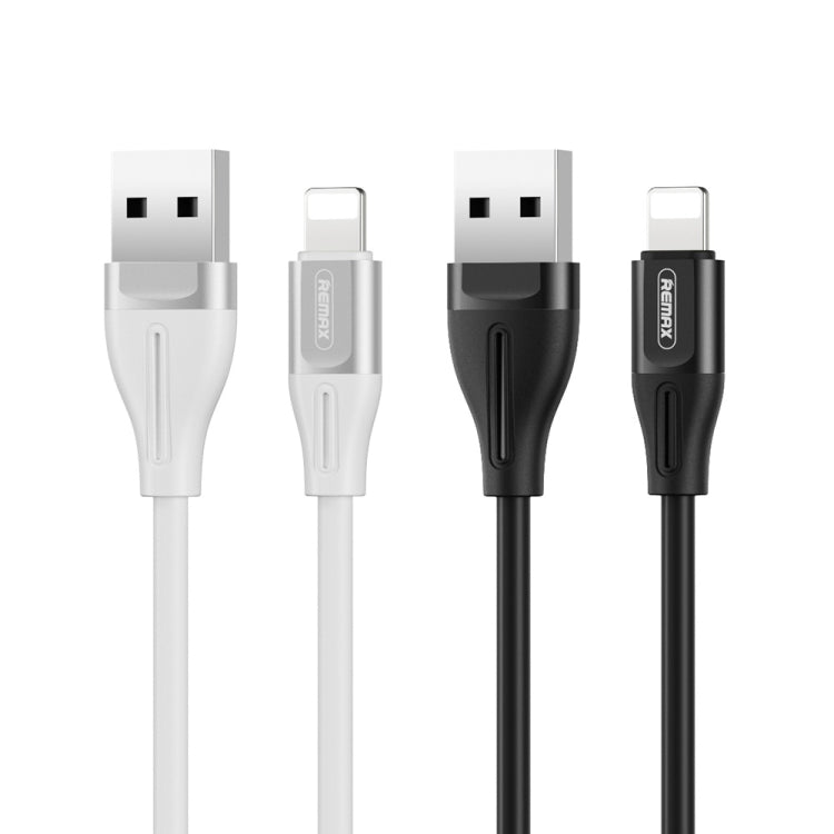 REMAX RC-075i 1m 2.1A USB to 8 Pin Jell Data Cable for iPhone, iPad(Black) - Normal Style Cable by REMAX | Online Shopping South Africa | PMC Jewellery | Buy Now Pay Later Mobicred