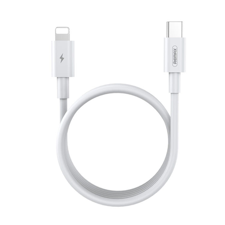 REMAX Marlik Series RC-175i PD 20W USB-C / Type-C to 8 Pin Interface Fast Charging Data Cable, Cable Length: 1m (White) - Normal Style Cable by REMAX | Online Shopping South Africa | PMC Jewellery | Buy Now Pay Later Mobicred