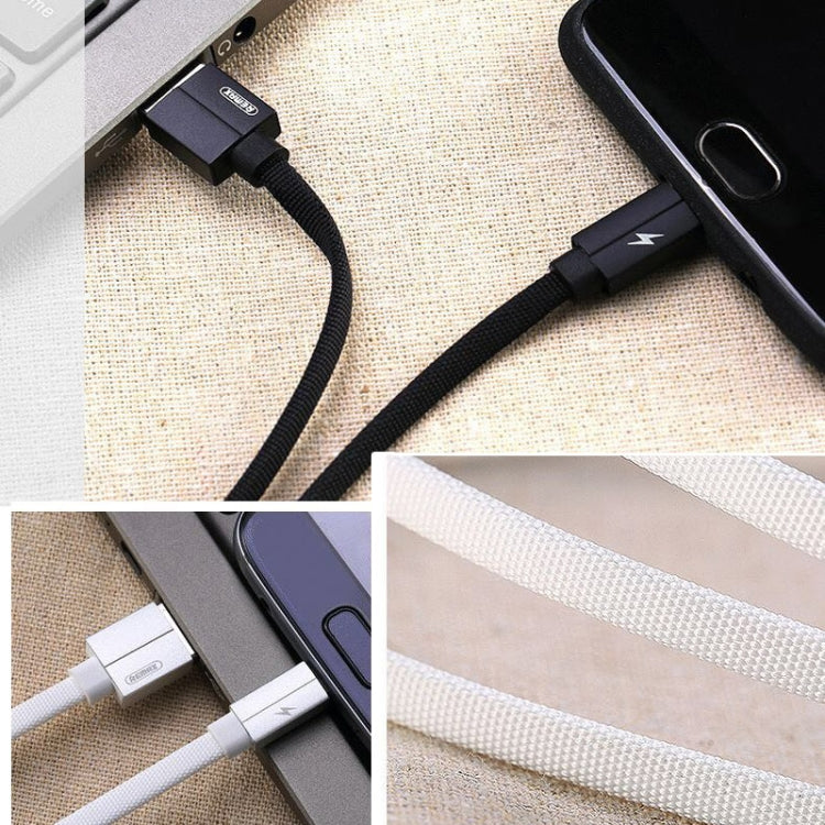 REMAX RC-094i 2m 2.4A USB to 8 Pin Aluminum Alloy Braid Fast Charging Data Cable (White) - Normal Style Cable by REMAX | Online Shopping South Africa | PMC Jewellery | Buy Now Pay Later Mobicred