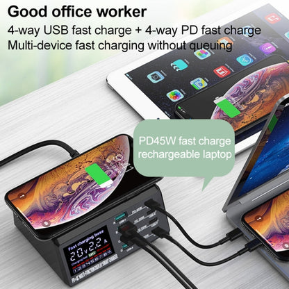 X9D 110W Multi-ports Smart Charger Station + Wireless Charger AC100-240V, US Plug (Black) - Multifunction Charger by PMC Jewellery | Online Shopping South Africa | PMC Jewellery | Buy Now Pay Later Mobicred