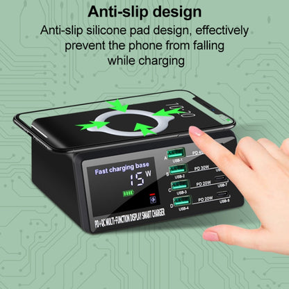 X9D 110W Multi-ports Smart Charger Station + Wireless Charger AC100-240V, US Plug (Black) - Multifunction Charger by PMC Jewellery | Online Shopping South Africa | PMC Jewellery | Buy Now Pay Later Mobicred