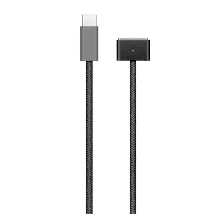 USB-C / Type-C to Magsafe 3 Braided Fast Charging Data Cable, Length: 2m (Black) - Cable & Adapter by PMC Jewellery | Online Shopping South Africa | PMC Jewellery | Buy Now Pay Later Mobicred