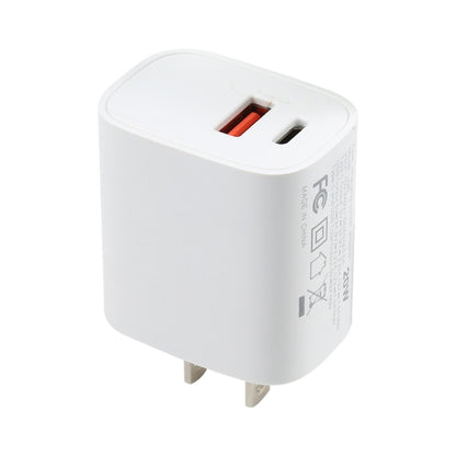 U087 20W USB-C / Type-C + USB Ports Fast Charging Travel Charger, US Plug - USB Charger by PMC Jewellery | Online Shopping South Africa | PMC Jewellery | Buy Now Pay Later Mobicred