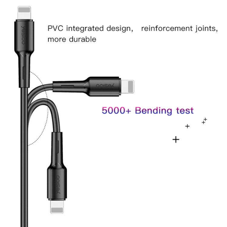 Yesido CA41 3.5A USB to 8 Pin + Micro USB + USB-C / Type-C Charging Cable, Length: 1m(White) - Multifunction Cable by Yesido | Online Shopping South Africa | PMC Jewellery | Buy Now Pay Later Mobicred