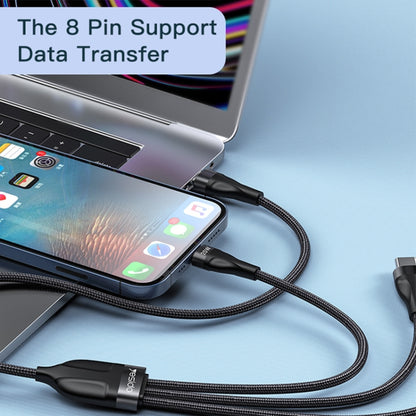 Yesido CA89 3 in 1 USB-C / Type-C to 8 Pin + USB-C / Type-C + Micro USB Fast Charging Cable, Length: 1.2m - Multifunction Cable by PMC Jewellery | Online Shopping South Africa | PMC Jewellery | Buy Now Pay Later Mobicred