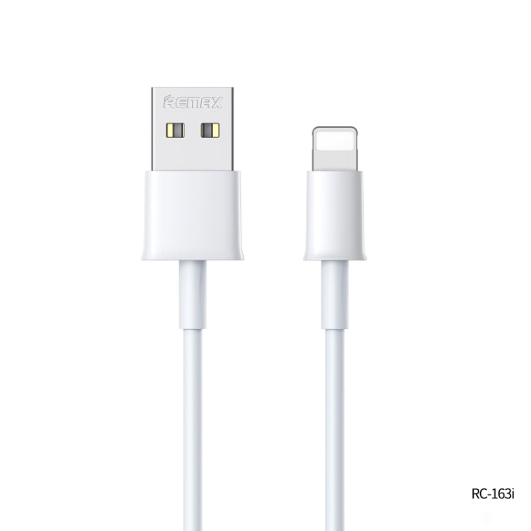 Remax RC-163i 2.1A 8 Pin Fast Charging Pro Data Cable, Length: 1m(White) - Normal Style Cable by REMAX | Online Shopping South Africa | PMC Jewellery | Buy Now Pay Later Mobicred