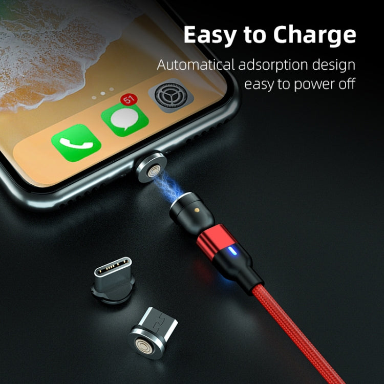 1m 3A Output 3 in 1 USB to 8 Pin + USB-C / Type-C + Micro USB 540 Degree Rotating Magnetic Data Sync Charging Cable(Purple) - Charging Cable & Head by PMC Jewellery | Online Shopping South Africa | PMC Jewellery | Buy Now Pay Later Mobicred