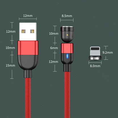 1m 3A Output USB to 8 Pin 540 Degree Rotating Magnetic Data Sync Charging Cable(Purple) - Charging Cable & Head by PMC Jewellery | Online Shopping South Africa | PMC Jewellery | Buy Now Pay Later Mobicred