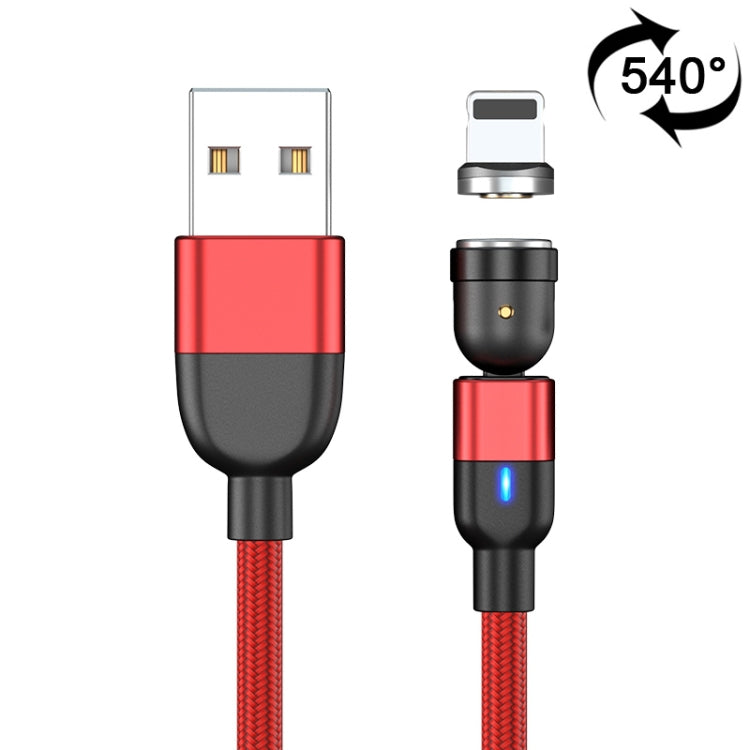 2m 3A Output USB to 8 Pin 540 Degree Rotating Magnetic Data Sync Charging Cable(Red) - Charging Cable & Head by PMC Jewellery | Online Shopping South Africa | PMC Jewellery | Buy Now Pay Later Mobicred