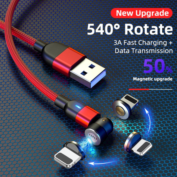 2m 3A Output USB to 8 Pin 540 Degree Rotating Magnetic Data Sync Charging Cable(Red) - Charging Cable & Head by PMC Jewellery | Online Shopping South Africa | PMC Jewellery | Buy Now Pay Later Mobicred