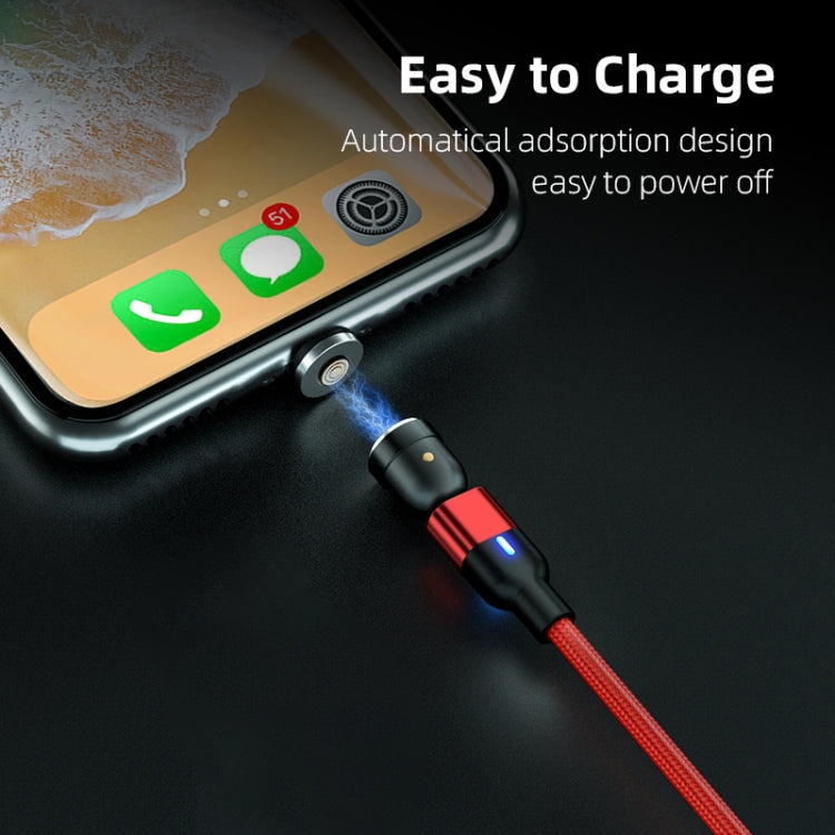 2m 3A Output USB to 8 Pin 540 Degree Rotating Magnetic Data Sync Charging Cable(Red) - Charging Cable & Head by PMC Jewellery | Online Shopping South Africa | PMC Jewellery | Buy Now Pay Later Mobicred