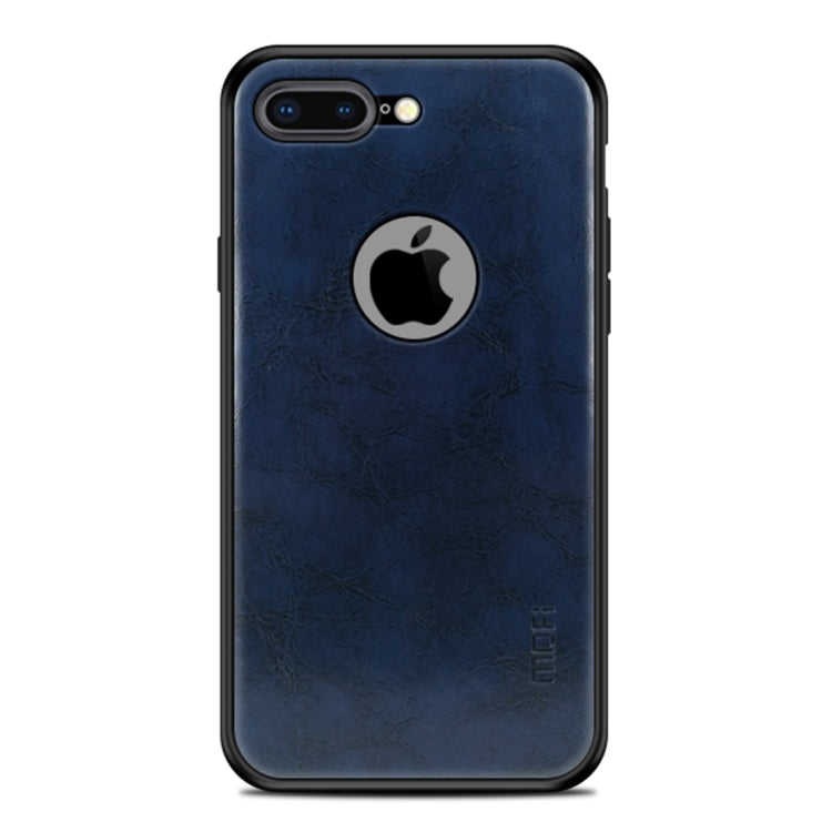 MOFI Shockproof PC+TPU+PU Leather Protective Back Case for iPhone 7 Plus(Blue) - More iPhone Cases by MOFI | Online Shopping South Africa | PMC Jewellery