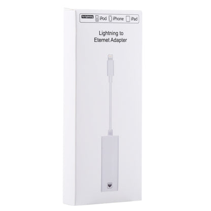 NK107A1 8 Pin to RJ45 Ethernet LAN Network Adapter Cable for iPhone / iPad Series, Total Length: 16cm(White) - Converter & Adapter by PMC Jewellery | Online Shopping South Africa | PMC Jewellery | Buy Now Pay Later Mobicred