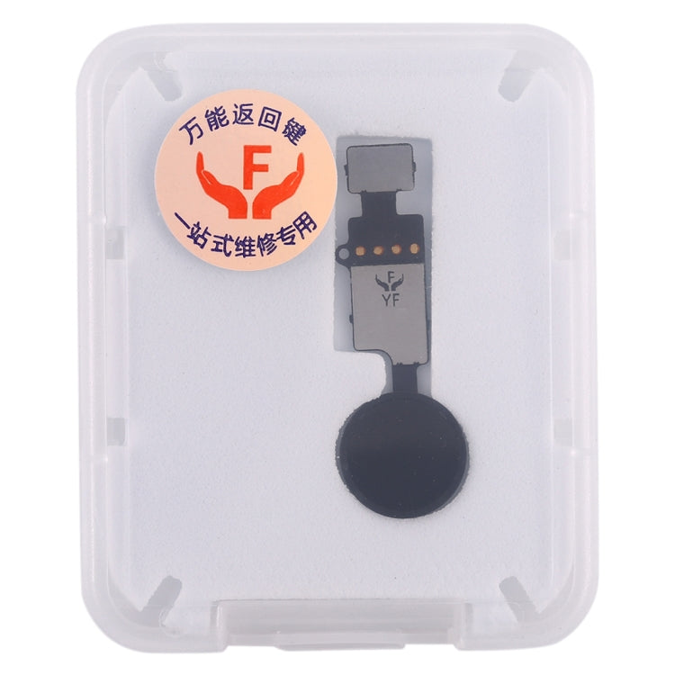 Home Button (3rd ) with Flex Cable (Not Supporting Fingerprint Identification) for iPhone 8 Plus / 7 Plus / 8 / 7(Black) - Button & Card Slots by PMC Jewellery | Online Shopping South Africa | PMC Jewellery | Buy Now Pay Later Mobicred