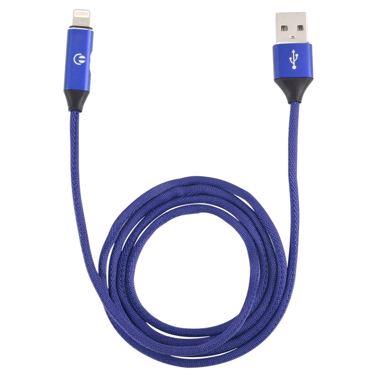 Multifunction 1m 3A 8 Pin Male & 8 Pin Female to USB Nylon Braided Data Sync Charging Audio Cable(Blue) - Multifunction Cable by PMC Jewellery | Online Shopping South Africa | PMC Jewellery | Buy Now Pay Later Mobicred