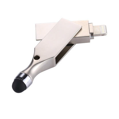 RQW-10E 2 in 1 USB 2.0 & 8 Pin 32GB Flash Drive with Stylus Pen, for iPhone & iPad & iPod & Most Android Smartphones & PC Computer - U Disk & Card Reader by PMC Jewellery | Online Shopping South Africa | PMC Jewellery | Buy Now Pay Later Mobicred